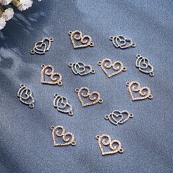 20Pcs 2 Colors Alloy Crystal Rhinestone Links&nbsp;ALRI-PH0001-22
