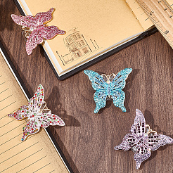 4Pcs 4 Colors Alloy Book Clip&nbsp;AJEW-cp0009-10