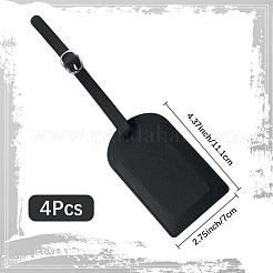 CutHollow 4Pcs PU Leather Luggage Tag&nbsp;OFST-CL0001-01A-03