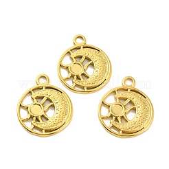 Ion Plating(IP) 304 Stainless Steel Pendant Cabochon Settings&nbsp;STAS-D051-42G