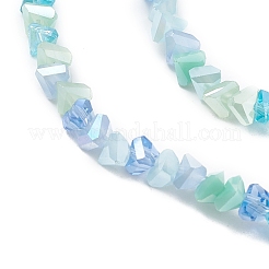 Gradient Color Electroplate Glass Bead Strands&nbsp;X-GLAA-E042-02A