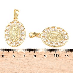 Brass Micro Pave Cubic Zirconia Pendants&nbsp;KK-C162-095G
