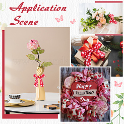 10M Valentine's Day Polyester Heart Printed Ribbon&nbsp;SRIB-CY0001-01A