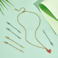 30Pcs 2 Colors 304 Stainless Steel Chain Extender&nbsp;FIND-UN0004-16