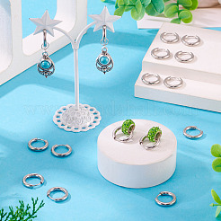 6 Pairs Tarnish Resistant 202 Stainless Steel Huggie Hoop Earrings&nbsp;EJEW-TA0001-56