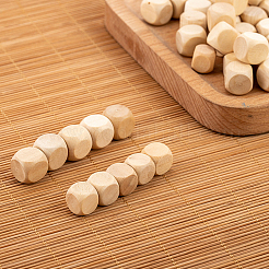 300Pcs Unfinished Schima Woods Block&nbsp;DJEW-SP0001-52C