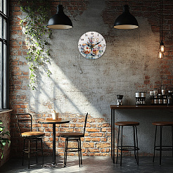 MDF Printed Wall Clock&nbsp;HJEW-WH0058-028