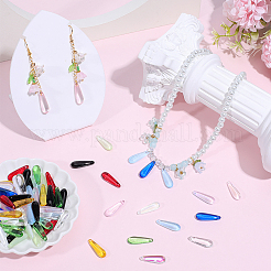 130Pcs 13 Colors Baking Paint Transparent Glass Pendants&nbsp;FIND-SC0023-46A