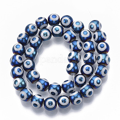 Electroplate Glass Beads Strands&nbsp;EGLA-T012-02B-8MM