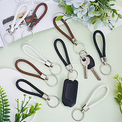 24Pcs 3 Colors Imitation Leather Keychain&nbsp;KEYC-CP0001-21