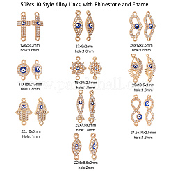 50Pcs 10 Style Alloy Links&nbsp;PALLOY-CJ0001-166