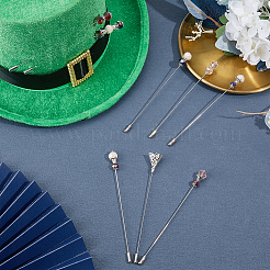 8Pcs Brass Brooches&nbsp;JEWB-DR00032