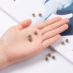 Brass Cubic Zirconia Beads&nbsp;ZIRC-F001-41G