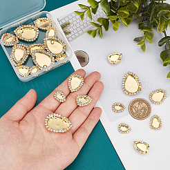 24Pcs 4 Style Brass Cabochon Connector Setting&nbsp;RB-PH0001-18G