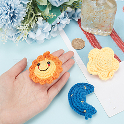 3Pcs 3 Style Woolen Yarn Crochet Pendant Decorations&nbsp;HJEW-FG0001-13