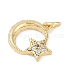 Rack Plating Brass Micro Pave Cubic Zirconia Pendants&nbsp;KK-H509-02G-01