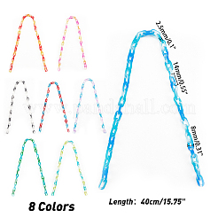 Two Tone Spray Painted Handmade Transparent Acrylic Cable Chains&nbsp;TACR-FH0001-04