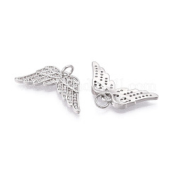 Brass Micro Pave Cubic Zirconia Cross Pendants&nbsp;ZIRC-T016-02P