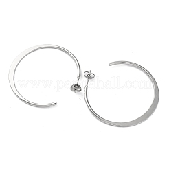 304 Stainless Steel Ring Stud Earrings&nbsp;EJEW-K295-01B-P