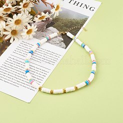 Polymer Clay Heishi Beaded Necklaces&nbsp;X-NJEW-JN03504-05