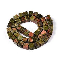 Natural Unakite Beads Strands&nbsp;G-T139-8x8-08A