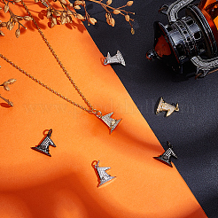 6Pcs 3 Colors Brass Micro Pave Clear Grade AAA Cubic Zirconia Pendants&nbsp;KK-BBC0015-43