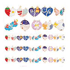 20 Sets 10 Styles Alloy Enamel Split Pendants&nbsp;FIND-PH0022-92