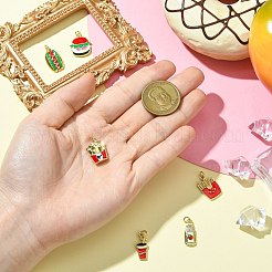6Pcs 6 Styles Food Brass Pendants&nbsp;KK-CJ0003-63