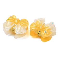Luminous Opaque Resin & Rhinestone & Polymer Clay Beads&nbsp;RE-CBA1913-02G