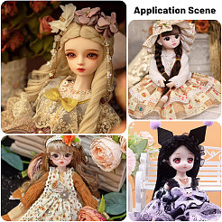 6Pcs 6 Colors High Temperature Fiber Long Wavy Roman Hairstyle Doll Wig Hair&nbsp;DIY-GL0005-61