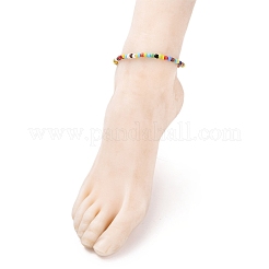 Opaque Glass Seed Beads Anklets&nbsp;AJEW-AN00325