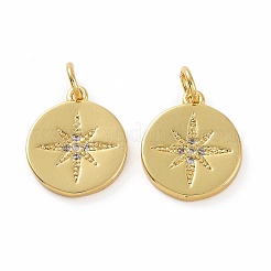 Brass Micro Pave Cubic Zirconia Pendants&nbsp;KK-E068-VF046