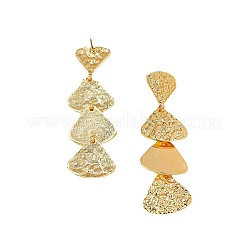 Alloy Textured Triangle Tassel Stud Earrings&nbsp;FS-WGE7F6D-01