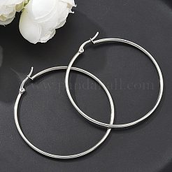 Tarnish Resistant 304 Stainless Steel Big Hoop Earrings&nbsp;X-EJEW-F105-04P