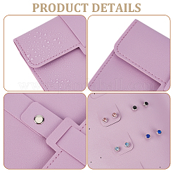 1Pc Rectangle PU Imitation Leather Earring Jewelry Rolls&nbsp;ABAG-CL0001-37A