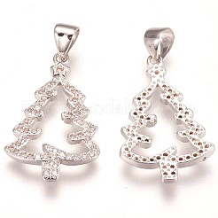 Brass Micro Pave Cubic Zirconia Pendants&nbsp;ZIRC-F086-01P