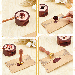 Brass Wax Seal Stamps with Wood Handle&nbsp;AJEW-WH0412-0251