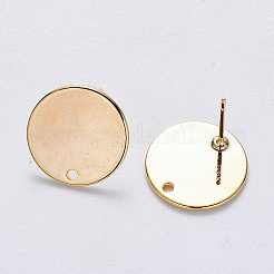 Brass Stud Earring Findings&nbsp;X-KK-T049-10G-NF