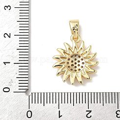 Brass Micro Pave Cubic Zirconia Pendants&nbsp;ZIRC-I356-16G-01