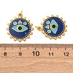 304 Stainless Steel Enamel Pendants&nbsp;STAS-U061-35G-03