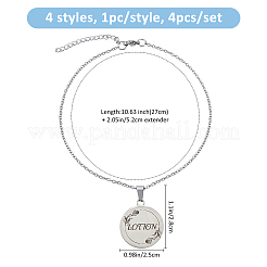4Pcs 4 Styles 304 Stainless Steel Soap Tags&nbsp;AJEW-FH0006-16