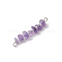 16Pcs 16 Styles Natural Mixed Stone Chip and Glass Seed Beaded Connector Charms&nbsp;PALLOY-JF03328-02