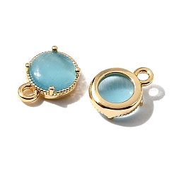 Flat Round Brass Charms&nbsp;KK-D024-03C-G