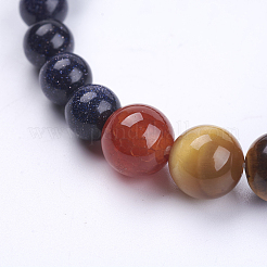 Natural Gemstone Beaded Stretch Bracelets&nbsp;G-I197-02