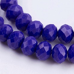 Opaque Glass Beads Strands&nbsp;EGLA-F122-8x6mm-NC02