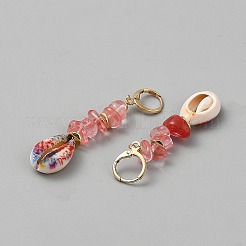 Alloy Shell Shape Leverback Earrings&nbsp;EJEW-WH0004-194C