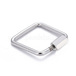 Non-Tarnish 304 Stainless Steel Screw Carabiner Lock Charms&nbsp;LS-STAS-K213-12P