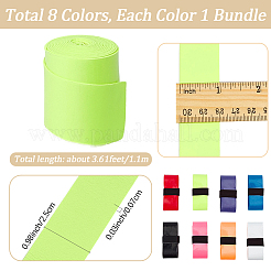 8 Bundles 8 Colors PU Leather Anti-slip Badminton Tennis Racket Grip Tape&nbsp;DIY-SP0005-45A