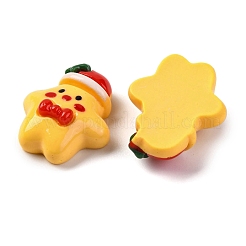 Gold Christmas Theme Resin Cabochons&nbsp;RESI-R451-01A