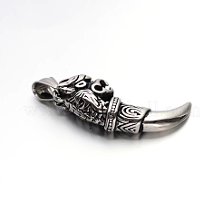 Vintage 304 Stainless Steel Dragon Tusk Big Pendants&nbsp;STAS-F011-36A